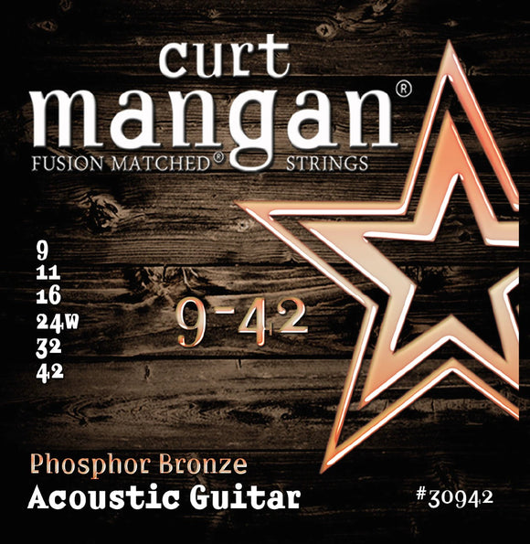 Curt Mangan 30942 Phosphor Bronze Super Light set 09-42