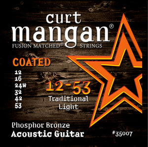 Curt Mangan 35007 Phosphor Bronze Med-Light set 12-53