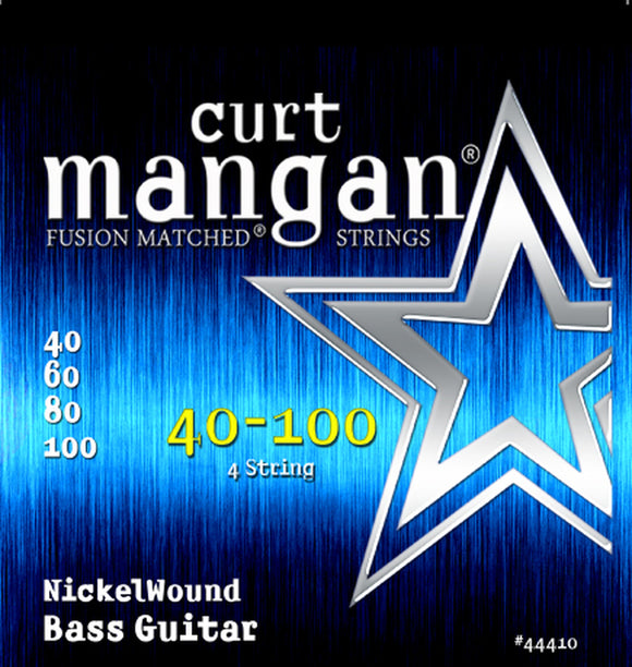 Curt Mangan 44410 Nickel Wound Light 4-String Bass Guitar String Set 40-100