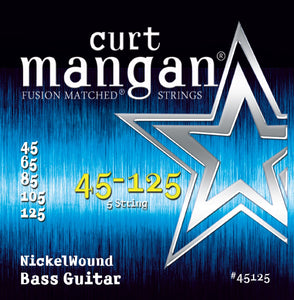 Curt Mangan 45125 Nickel Wound Light 5-String Bass Guitar String Set 45-125