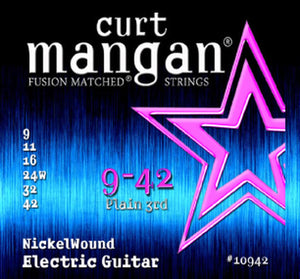 Curt Mangan 10942 Nickel Wound Set 09-42