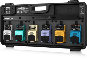 Behringer PB600 Universal Effects Pedal Floor Board with 9 V DC Power Supply and Patch Cables