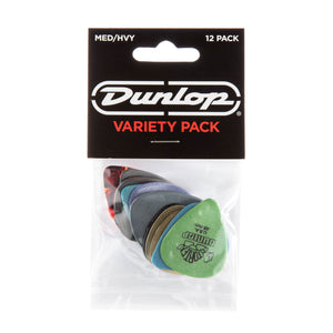 Dunlop PVP102 Guitar Pick Variety Pack, Medium/Heavy,12/pack