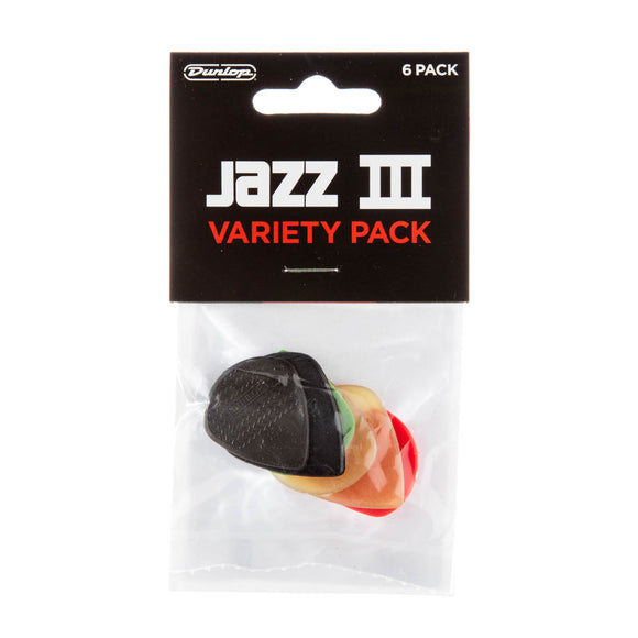Dunlop PVP103 Jazz III Pick Variety Pack (6/pack)