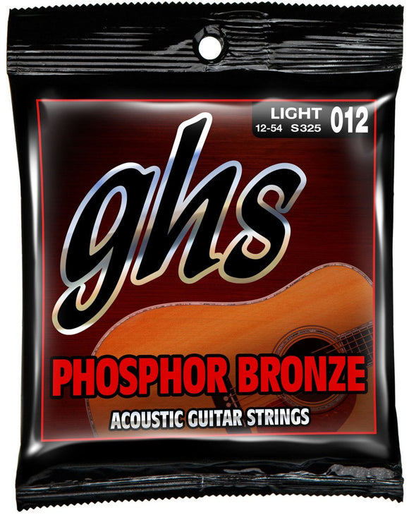 GHS S325 Phosphor Bronze Acoustic Guitar Strings - Light 12-54