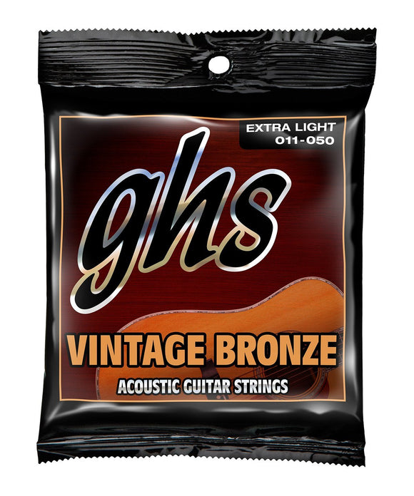 GHS VN-XL Vintage Bronze 85/15 Copper Zinc Acoustic Guitar Strings - Extra Light 11-50